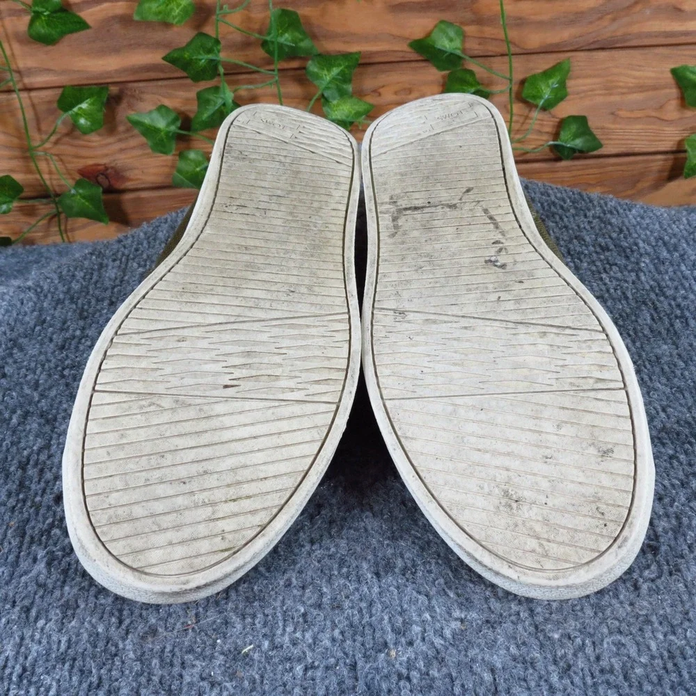 TOMS Avalon Women‎ Casual Slip On Sneaker Size 8 Daily Wear Olive Waxed Canvas